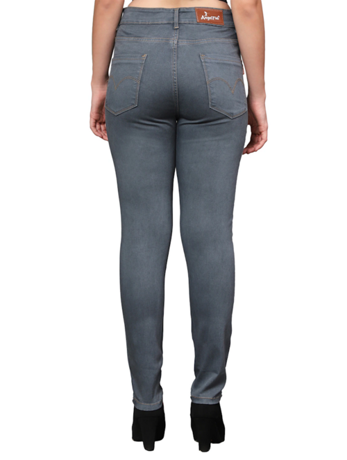 Women Bottom High Rise Denim Jeans(Size32)(Color grey)