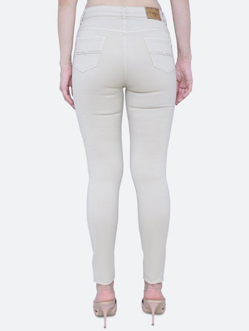 Women BottomHigh Rise Denim Jeans(Size30)(Colorbeige)