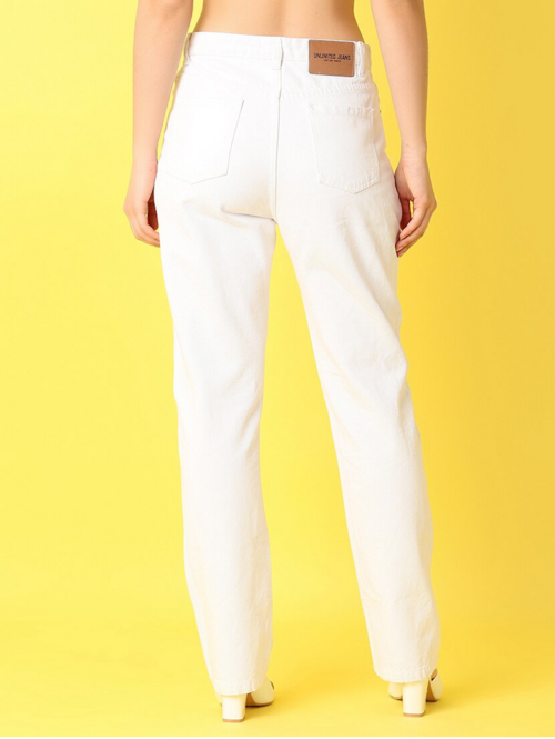Women Bottom High Rise Denim Jeans(Size28)(Colorwhite)