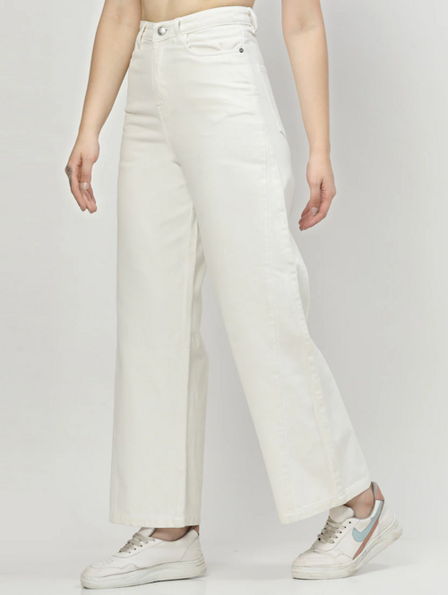 Women bottom  High Rise Denim Jeans(Size30)(Color white)