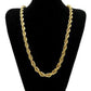 14K Yellow Gold Solid Brass Classic Korean Chain