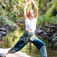 Teal FLORAL Women Bottom Boho Pants Hippie Pants Yoga Pants