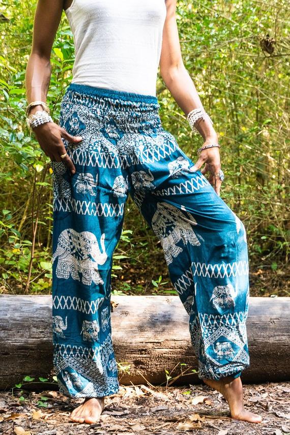 Teal ELEPHANT Pants Harem Pants Bottom