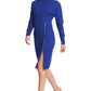 Josefa Convertible Midi - Royal Blue Versatile Dress with Gold Zippers