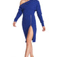 Josefa Convertible Midi - Royal Blue Versatile Dress with Gold Zippers