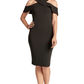 Layla Dress - Stretch crepe criss cross cut-out cold shoulder dress
