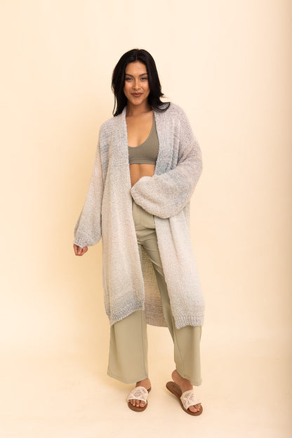 Lounge Around Longline Ombre Cardigan Top