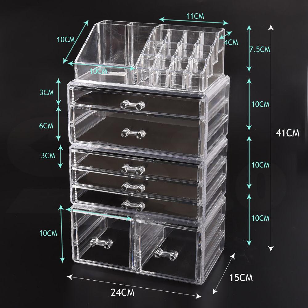 Cosmetic 8 Drawer Makeup Organizer Storage Jewellery Holder Box