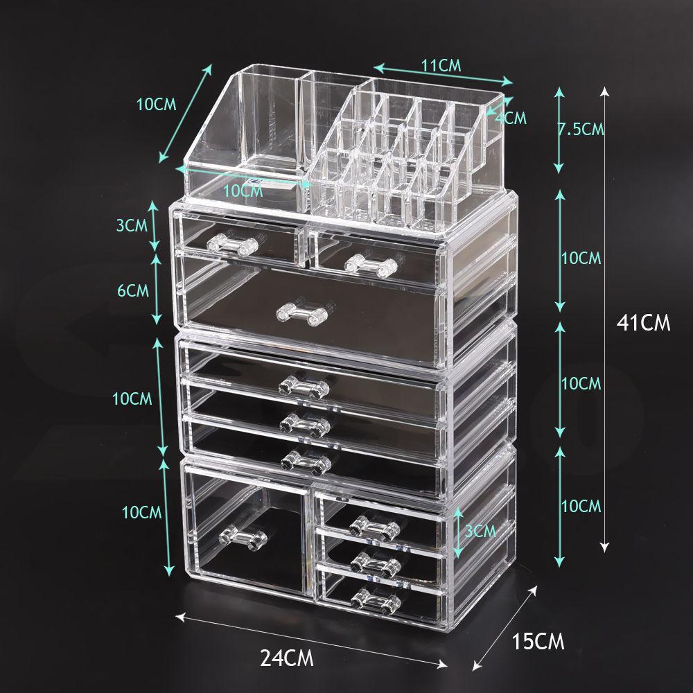 Cosmetic 8 Drawer Makeup Organizer Storage Jewellery Holder Box