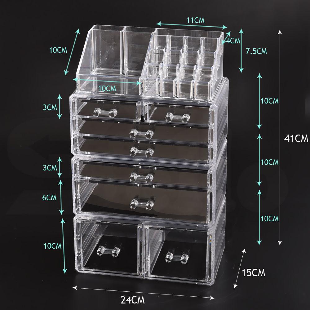 Cosmetic 8 Drawer Makeup Organizer Storage Jewellery Holder Box