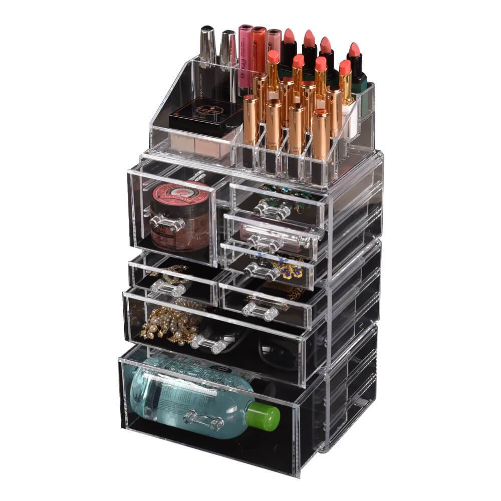 Cosmetic 8 Drawer Makeup Organizer Storage Jewellery Holder Box