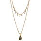 Labradorite Layered Pendant and Beads Necklace