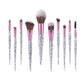 10pcs Glitter Sequin Makeup Brushes Set Eye Shadow Concealer Eyelash
