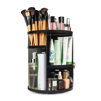 360 Rotating Makeup Organizer, DIY Adjustable Makeup Carousel Spinning