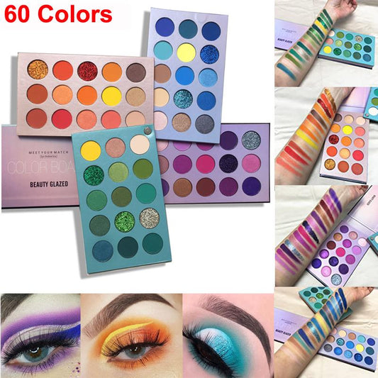 Beauty Glazed Eyeshadow Palette 60 Colors Eye Shadow Color Board