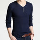 Mens Casual V Neck Sweater with Buttons Design