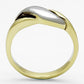 TK1089 - Two-Tone IP Gold (Ion Plating) Stainless Steel Ring with No