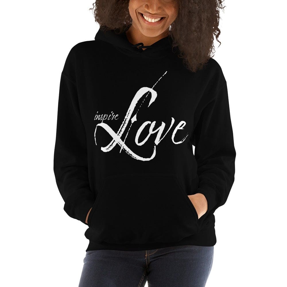 Womens Hoodie - Pullover Hooded Sweatshirt Top - Graphic/inspire Love