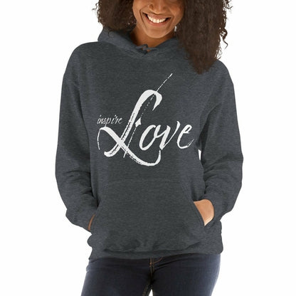 Womens Hoodie - Pullover Hooded Sweatshirt Top - Graphic/inspire Love