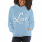 Womens Hoodie - Pullover Hooded Sweatshirt Top - Graphic/inspire Love