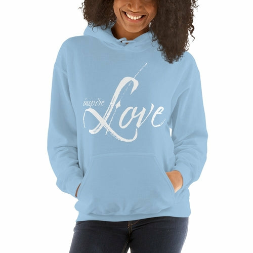 Womens Hoodie - Pullover Hooded Sweatshirt Top - Graphic/inspire Love