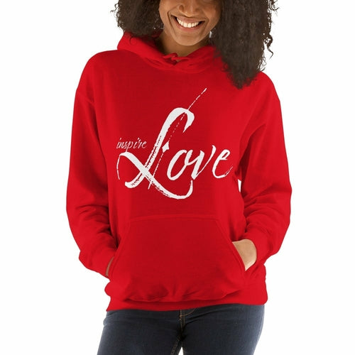 Womens Hoodie - Pullover Hooded Sweatshirt Top - Graphic/inspire Love