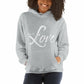 Womens Hoodie - Pullover Hooded Sweatshirt Top - Graphic/inspire Love