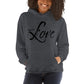 Women Hoodie - Pullover Top Sweatshirt - Black Graphic/inspire Love
