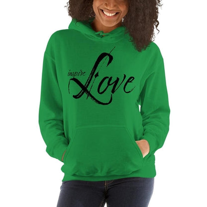 Women Hoodie - Pullover Top Sweatshirt - Black Graphic/inspire Love
