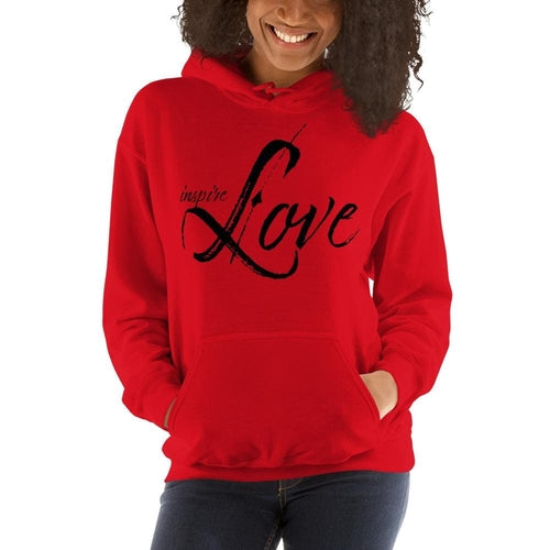 Women Hoodie - Pullover Top Sweatshirt - Black Graphic/inspire Love