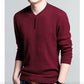 Mens Casual V Neck Sweater with Buttons Design
