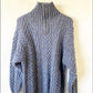 Fisherman of Ireland Blue Cableknit Fisherman Sweater M