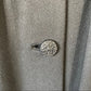 Vtg Black Wool Coat with Mink Fur collar Sz L