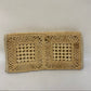 Vintage Raphia Straw Clutch Envelope Purse