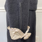 Vtg 60’s Adolpho At Saks Fifth avenue Black and Cream Knit Suit Sz M