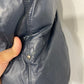 Vtg Adam Spencer Blue Leather Quilted Bomber Jacket Sz M