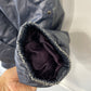 Vtg Adam Spencer Blue Leather Quilted Bomber Jacket Sz M