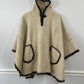 Custom Made Beige Brown Wool Poncho