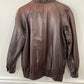 Vtg 80’s Brown Lamb Leather Bomber Jacket sz L