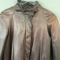 Vtg 80’s Brown Lamb Leather Bomber Jacket sz L