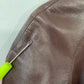 Vtg 80’s Brown Lamb Leather Bomber Jacket sz L
