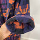 Vtg Native Southwestern Aztec Navajo Print Wool Blanket Jacket sz L