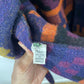 Vtg Native Southwestern Aztec Navajo Print Wool Blanket Jacket sz L