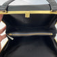 Vtg St. Michael Black Vinyl Patent Leather Look Top Handle Box Tote Bag