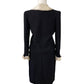 Vtg 60’s Adolpho At Saks Fifth avenue Black and Cream Knit Suit Sz M