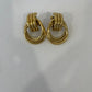 Vtg Napier Signed Gold Tone Screw Back Earrings