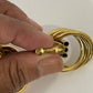 Vtg Napier Signed Gold Tone Screw Back Earrings