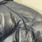 Vtg Adam Spencer Blue Leather Quilted Bomber Jacket Sz M