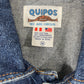 Vtg Quipos Wool Cotton Blend Denim Jacket with Southwestern Panel