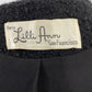 Lilli Ann Blonde Mink Collar Nubby Black Wool Jacket sz XS/S